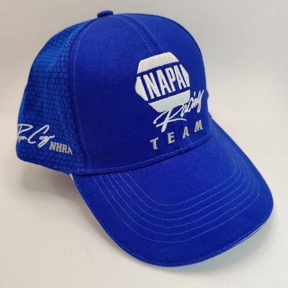 2019 TEAM NAPA RACING, NASCAR CUP & WEST OULTLAWS, INDYCAR NHRA Cap Blue & White - Picture 1 of 12